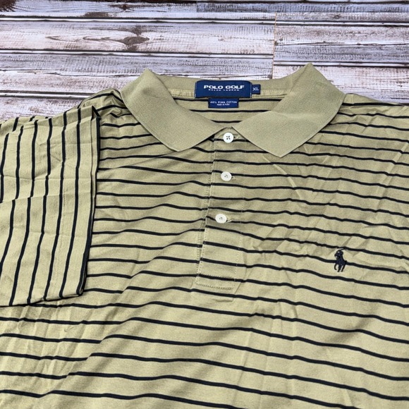 Polo Golf Ralph Lauren Other - Polo Golf Ralph Lauren Polo Shirt Mens XL Green Striped Pima Cotton Short Sleeve